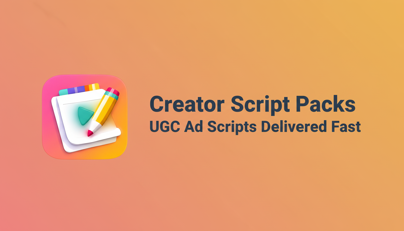 Creator Script Packs | UGC Ad Scripts for TikTok Shop + Shopify